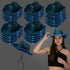 LED Light Up Flashing Sequin Teal Cowboy Hat - Pack of 24 Hats