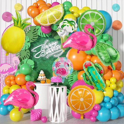 Tropical Hawaiian Mylar Balloon - 9 per pack
