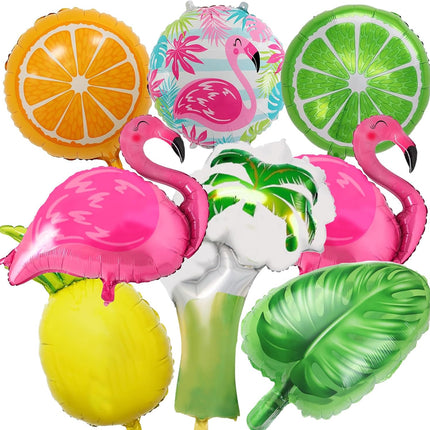 Tropical Hawaiian Mylar Balloon - 9 per pack