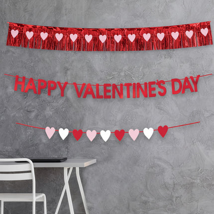 Valentine's Day Banner Kit - 4 Pieces Per Pack