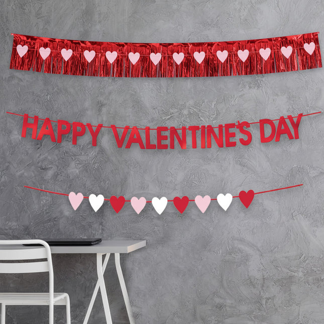 Valentine's Day Banner Kit - 4 Pieces Per Pack