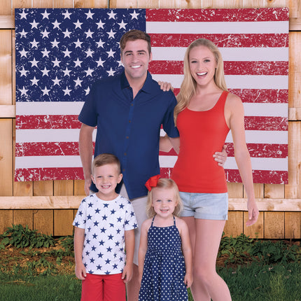 Vintage American Flag Backdrop
