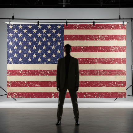 Vintage American Flag Backdrop
