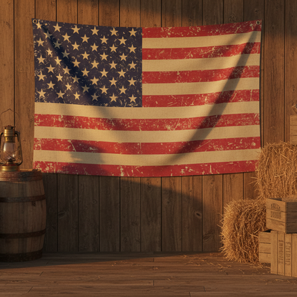 Vintage American Flag Backdrop
