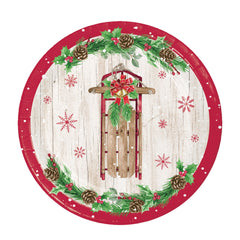Vintage Christmas 7" Plates - 8 Per Pack