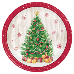 Vintage Christmas 9" Plates - 8 Per Pack