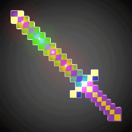 24 Inch LED Light Up Tie Dye Pixel Sword