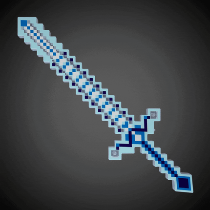 Led Light Up Crystal Pixel Sword