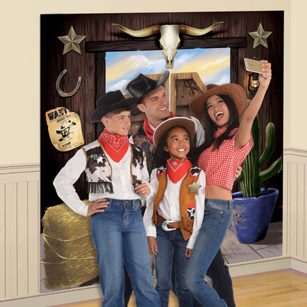 Western Selfie Scene Setter Backdrop
