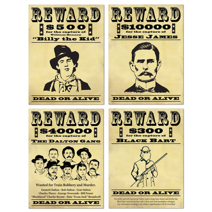 Western Wanted Signs
