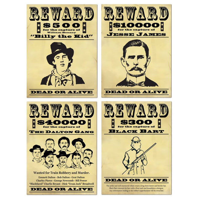 Western Wanted Signs
