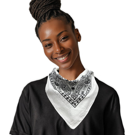 White Cotton Bandanas
