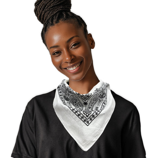 White Cotton Bandanas
