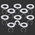 White Feather Angel Halo Headbands - 10 Per Pack