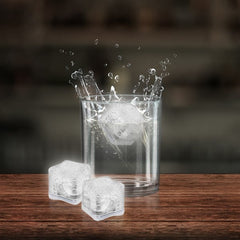 White LED Light Up Ice Cubes - 12 Per Pack