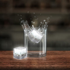 White Liquid-Activated LED Ice Cubes - 12 Per Pack