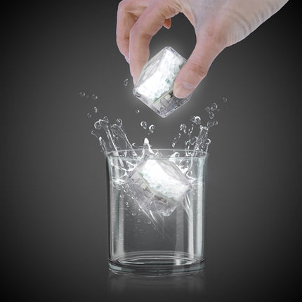 White Liquid-Activated LED Ice Cubes - 12 Per Pack