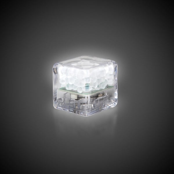 White Liquid-Activated LED Ice Cubes - 12 Per Pack