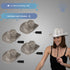 LED Flashing EL Wire Sequin White Cowboy Party Hat - Pack of 4