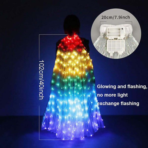 Remote Controlled LED Wings LED Cape with Rainbow Lights