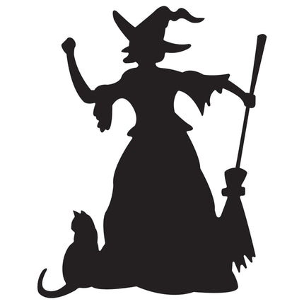 Witch Silhouettes - 4 Per Pack