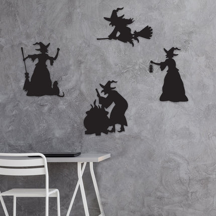 Witch Silhouettes - 4 Per Pack