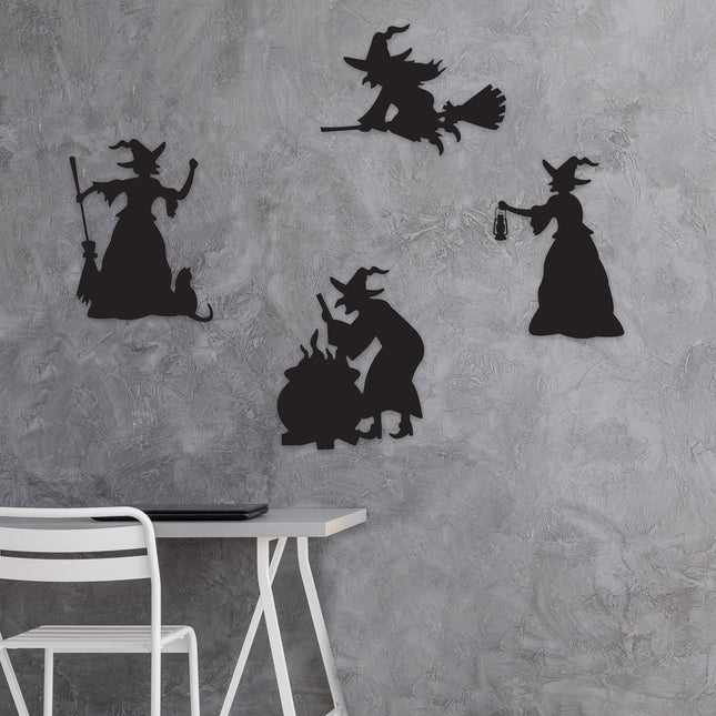 Witch Silhouettes - 4 Per Pack