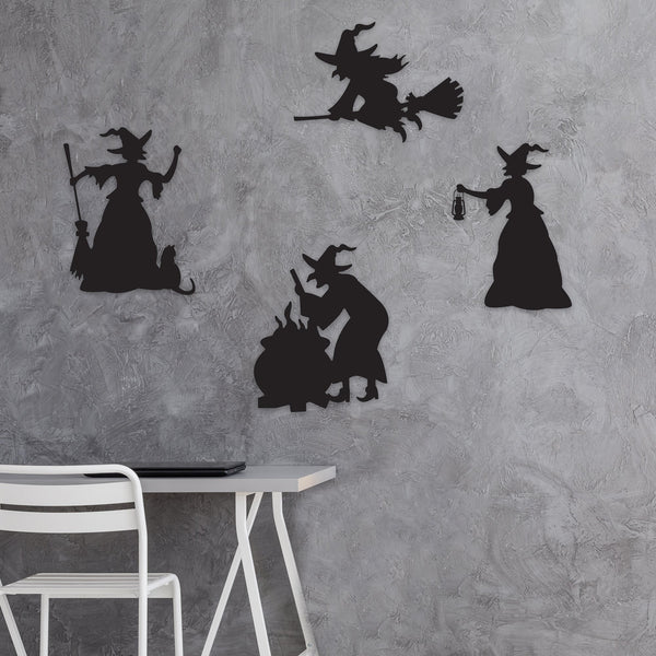 Witch Silhouettes - 4 Per Pack