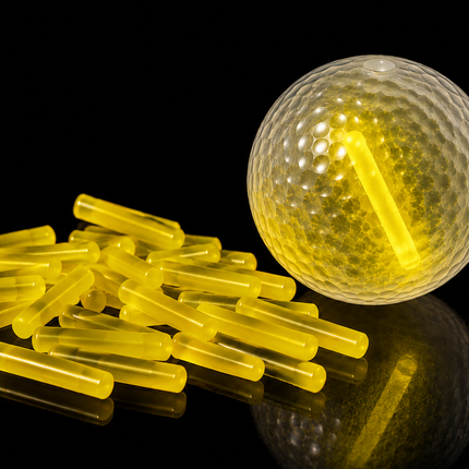 1.5" Yellow Glow Sticks for Night Golf