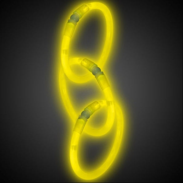 8 Inch Premium Yellow Glow Stick Bracelets