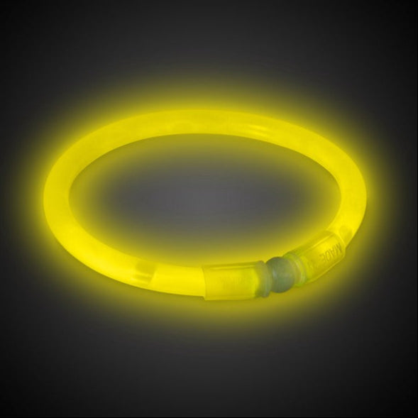 8 Inch Premium Yellow Glow Stick Bracelets