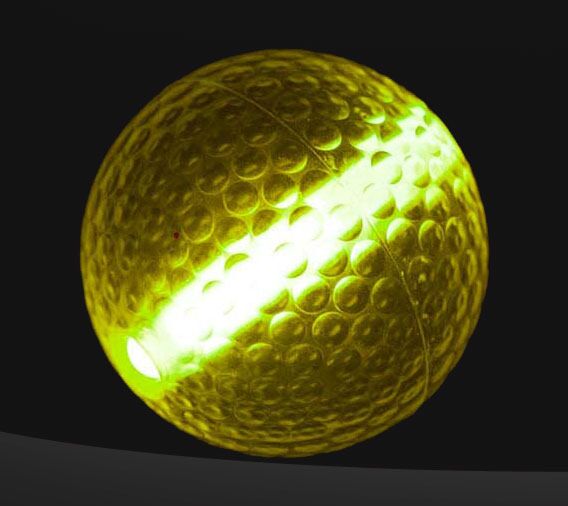 Yellow Glow Golf Ball