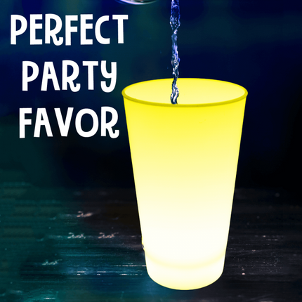 Yellow Glow In The Dark LED Light Up 12 Oz Cup