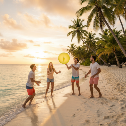 24 Inch Glow in The Dark Yellow Beach Ball