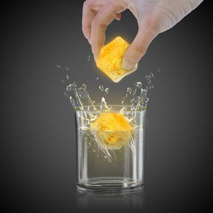 Yellow LED Light Up Ice Cubes - 12 Per Pack