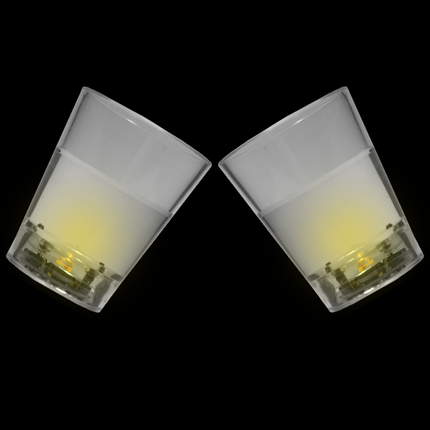Yellow LED Light Up Liquid Activated Shot Glasses - 24 Per Pack