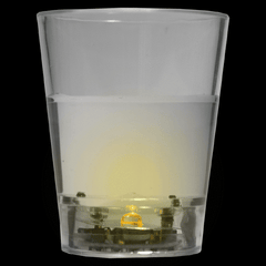 Yellow LED Light Up Liquid Activated Shot Glasses - 24 Per Pack