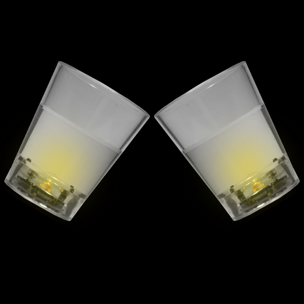 Yellow LED Light Up Liquid Activated Shot Glasses - 24 Per Pack