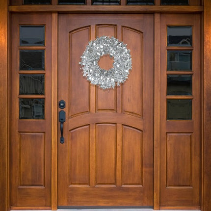 Silver Tinsel 17" Wreath
