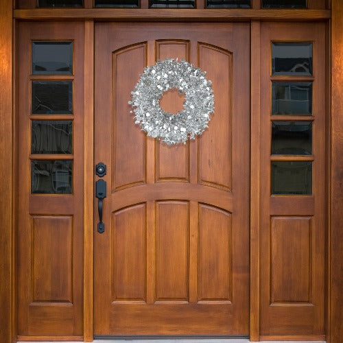 Silver Tinsel 17" Wreath