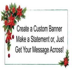 Poinsettia Party Custom Banner