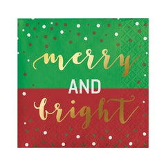 Merry & Bright Beverage Napkins