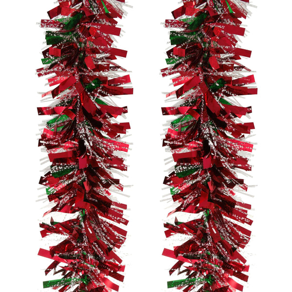 10Ft Boa Tinsel Garland - Red Green