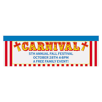 Religious Carnival Party Custom Banner - Medium