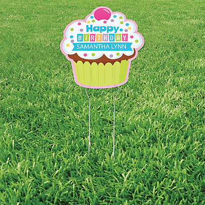 Personalized Cupcake Sprinkles Yard Sign