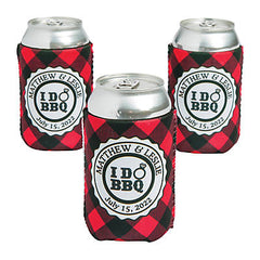 Personalized Premium Neoprene I Do BBQ Can Coolers