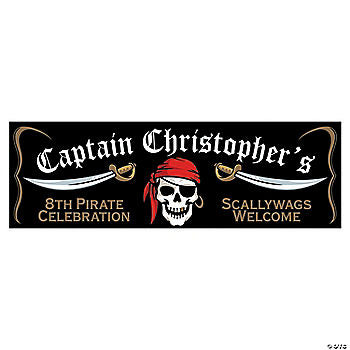 Grinning Pirate Custom Banner - Small