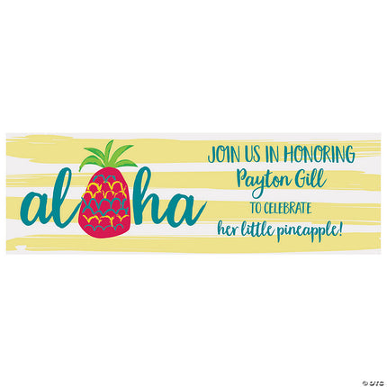 Little Pineapple Party Custom Banner - Small