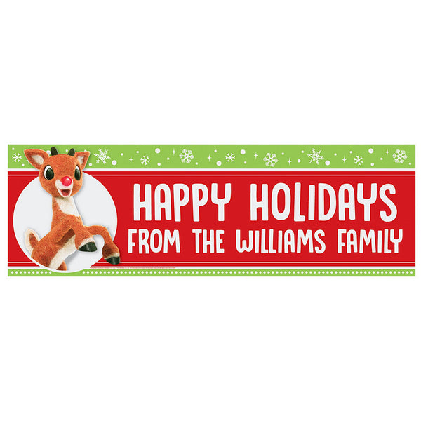 Rudolph the Red-Nosed Reindeer® Christmas Custom Banner - Small