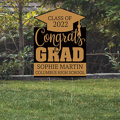 Personalized Congrats Grad Yard Sign